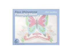 Folha Transfer Faux Rhinestone 6uds (Borboleta, 20*26cm)