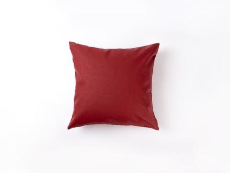 Engraving Leather Pillow Cover(Red W/ Black, 40*40cm)