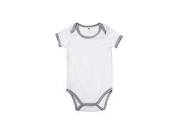 Mono Bebé Manga Corta Talla XXL (Borde gris,18-24M)