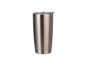 20oz Engraved Blank Stainless Steel Tumbler (Silver)