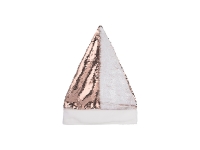 Sublimation Flip Sequin Santa Hat (Champagne W/ White)