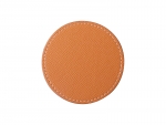 PU Leather Round Mug Coaster (Φ9.5cm,Orange)