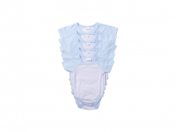 Sublimation Blanks Baby Onesie Short Sleeve Raglan(Light Blue)