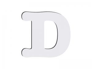 Sublimation HB Letters -D (10*10cm)