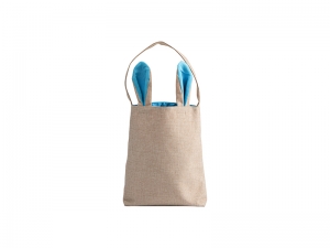 Sublimation Linen Easter Bunny Bag (Blue Ears, 29*34cm)
