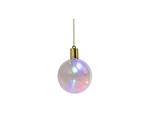 Sublimation 8cm RND Plastic Christmas Ball Ornament w/String(Clear w/Mix light)