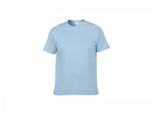 Sublimation Cotton T-Shirt-Light blue