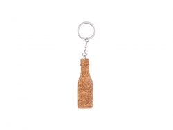 Engraving Blanks Cork Keychain w/ Magnet(Wine Bottle Shape)