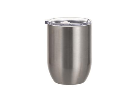 Vaso de Vino Sin Tallo Acero Inoxidable 15oz/450ml (Plateado)