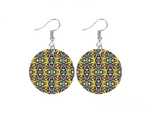 Sublimation Round Shell Earring (φ30mm)