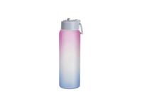 Sublimation 32oz/950ml Frosted Glass Sports Bottle w/ Grey Straw Lid (Gradient Color Pink &amp; Blue)