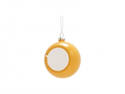 7.8cm Plastic Christmas Ball Ornament (Glossy Orange)