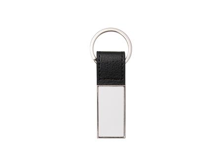 Sublimation PU Strap Keychain w/ 2 Inserts (Rectangle, 2.2*6.5cm)