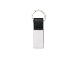 Sublimation PU Strap Keychain w/ 2 Inserts (Rectangle, 2.2*6.5cm)