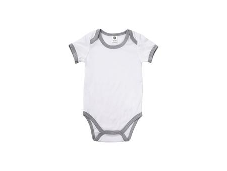 Mono Bebé Manga Corta Talla XL (Borde gris,12-18M)