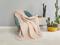 Sherpa Lined Sublimation Minky Blanket(Khaki/White, 152*203cm/60&quot;x 80&quot;)