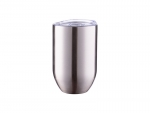 12oz/360ml Subliation Blanks Straight Stainless Steel Stemless Wine Glass(Silver)