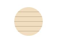 Sublimation Blanks Round Plywood Sign w/ Stripes (φ25.4*1.5cm)