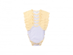 Mono Bebé Manga Corta Raglán Talla M (Amarillo,3-6M)