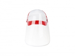 Sublimation Adult Mesh Cap w/ Removable Face Shield (Red)