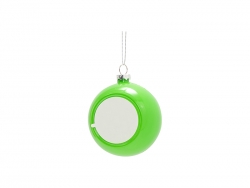 7.8cm Plastic Christmas Ball Ornament (Glossy Green)