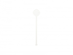 Sublimation Blanks Acrylic Drink Stirrers (3*15*0.4cm,Flower Shape)