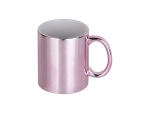 11oz Sublimation Blanks Pink Plated Ceramic Mug