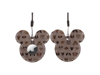 Sublimation Blanks PU AirTag Cover Pendant(Mickey Mouse, Dark Gray)